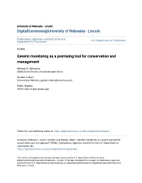 Genetic Monitoring As a Promising Tool for Conservation and Management