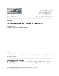 Norms, Conventions, and the Power of Expectations
