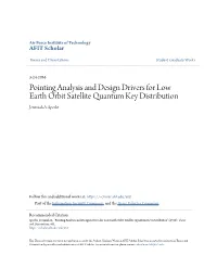Pointing Analysis and Design Drivers for Low Earth Orbit Satellite Quantum Key Distribution Jeremiah A