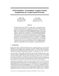 Probabilistic Graphical Model Explanations for Graph Neural Networks