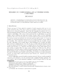 Remarks on Combinatorial and Accessible Model Categories