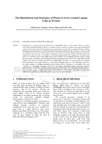 The Distribution and Strategies of Plants to Grow Around Laguna Lake in Ternate