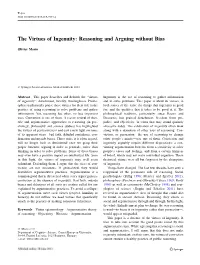 The Virtues of Ingenuity: Reasoning and Arguing Without Bias