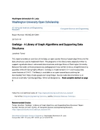 A Library of Graph Algorithms and Supporting Data Structures