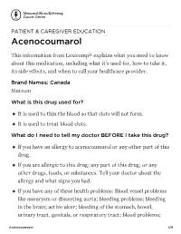 Acenocoumarol