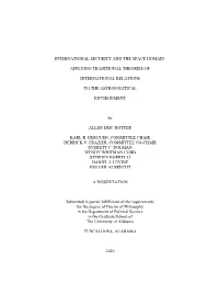 Applying Traditional Theories of International Relations