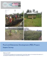 Food and Enterprise Development (FED) Project Impact Survey