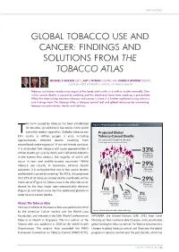 Global Tobacco Use and Cancer: Findings and Solutions from The