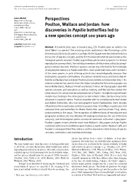 How Discoveries in Papilio Butterflies Led to a New Species Concept 100