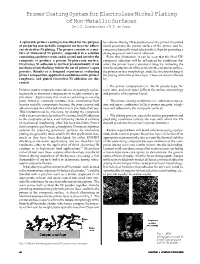 Primer Coating System for Electroless Nickel Plating of Non-Metallic Surfaces by C.E