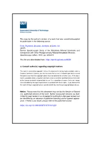 Raman Spectroscopic Study of the Molybdate Mineral Szenicsite and Comparison with Other Paragenetically Related Molybdate Minerals