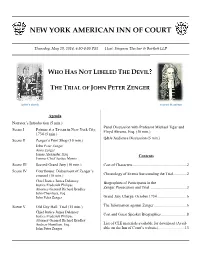 The Trial of John Peter Zenger