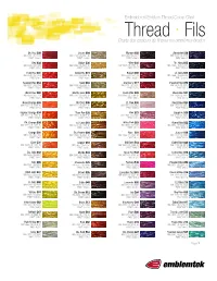 Thread Color Chart Digital