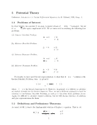 5 Potential Theory