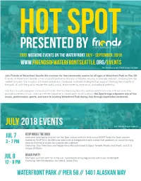Hot Spot Schedule 2018