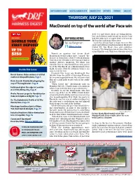 Macdonald on Top of the World After Pace Win