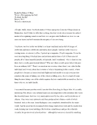 Roshi Pat Enkyo O'hara Week 1, Recognizing the Self to Study The