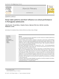 Sleep-Wake Patterns and Their Influence on School Performance In