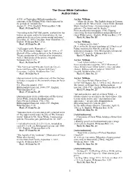 The Oscar Wilde Collection Author Index 1