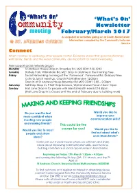 'What's On' Newsletter February/March 2017