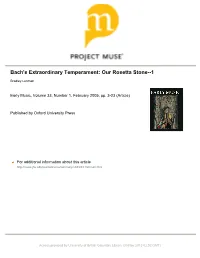 Bach's Temperament