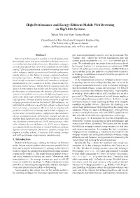 High-Performance and Energy-Efficient Mobile Web