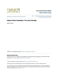 Native Prairie Roadsides: the Iowa Example