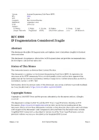RFC 8900: IP Fragmentation Considered Fragile