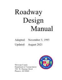 Roadway Design Manual