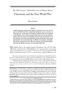 Clausewitz and the First World War* I