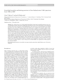 Forest Bird Mortality and Baiting Practices in New Zealand Aerial 1080 Operations from 1986 to 2009