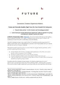 Future Plc Records Double-Digit Year-On-Year Growth on Comscore