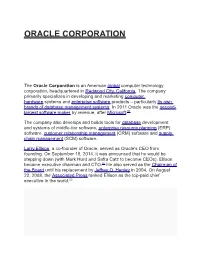 Oracle Corporation