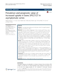 Prevalence and Prognostic Value of Increased Uptake in Bone SPECT
