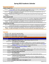 Spring 2021 Academic Calendar