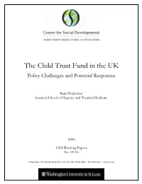 The Child Trust Fund in the UK Policy Challenges and Potential Responses