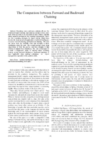 The Comparison Between Forward and Backward Chaining