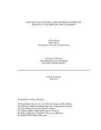 The Force of Language: How Children Acquire the Semantic Categories of Force Dynamics