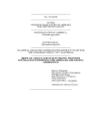 Amicus Curiae Electronic Frontier Foundation Supporting the Appellee and Urging Affirmance ______