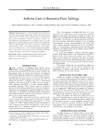 Asthma Care in Resource-Poor Settings