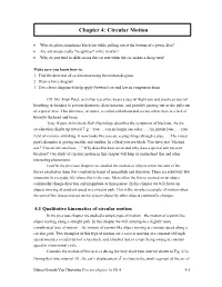 Chapter 4: Circular Motion