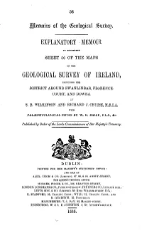 Explanatory Memoir to Accompany Sheet 56 of the Maps of The