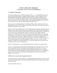 How to Benefit Animals a Collection of Advice from Lama Zopa Rinpoche