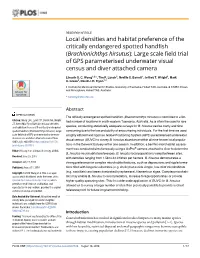Local Densities and Habitat Preference of the Critically