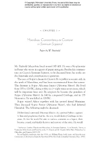 Macrobius: Commentarius Ex Cicerone in Somnium Scipionis1