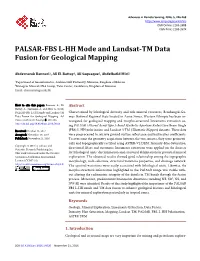 PALSAR-FBS L-HH Mode and Landsat-TM Data Fusion for Geological Mapping