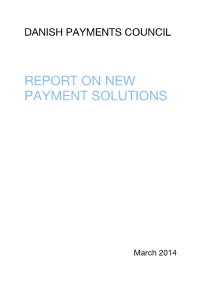 Report on New Payment Solutions