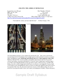 Sample Draft Syllabus