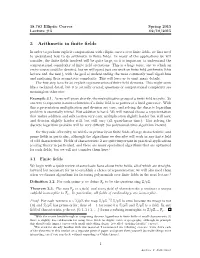 3 Arithmetic in Finite Fields