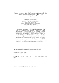 Area-Preserving Diffeomorphisms of the Torus Whose Rotation Sets Have